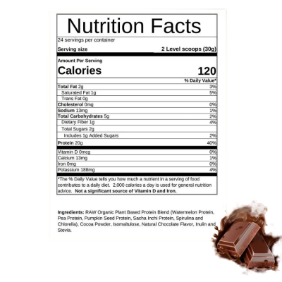 Nährwerte Plant Protein Chocolate